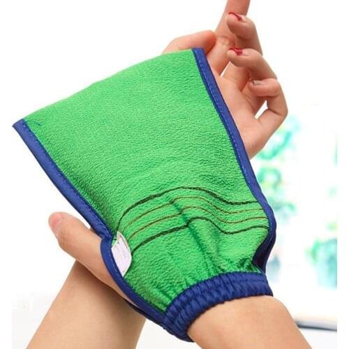 Shower Spa Exfoliator Two-sided Bath Glove Body Cleaning Scrub Mitt Rub Double-sided Mud Rubbing Gloves Cleaning Gloves