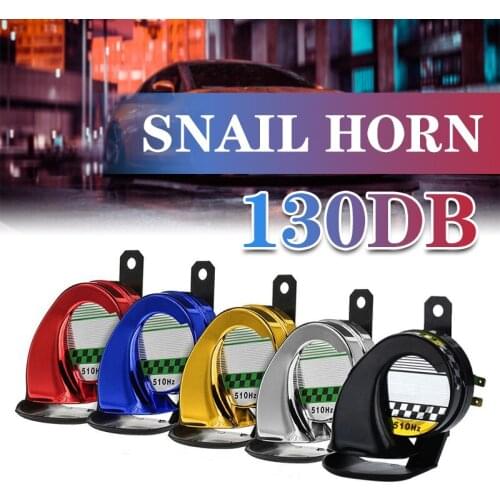 Siren Loud Snail Air Car Horn Sound Signal Horn DC 12V 130db Car Snail Horn 510HZ Waterproof Air Motorcycle Truck Horn