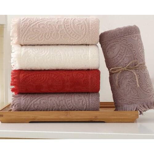 European And American Style Tassel Cotton Towel Soft And Breathable Face Towel 34*76Cm TJ4298