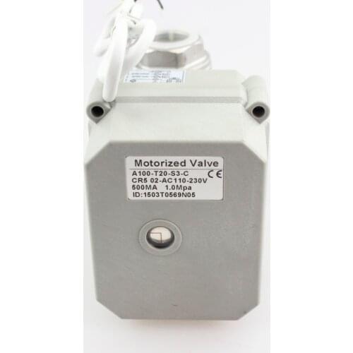 HSH-Flo DN15-32 DC9-24V 2 Way Full Bore Motorized Ball Valve NPT/BSP SS316,5 Wires Position Feedback Ball Valve CR5-02