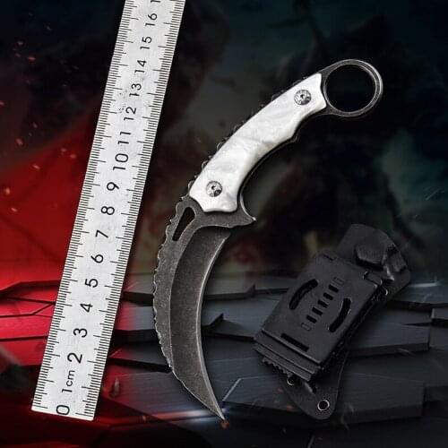Karambit Pocket Army Knives CSGO Hunting Knife Survival Tactical Utility Outdoor Knife EDC Multi Tools Fixed Blade Aleck Handle