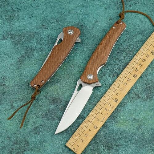 EDC pocket pocket pocket knife M390 steel linen handle survival hunting knife outdoor pocket knife for survival