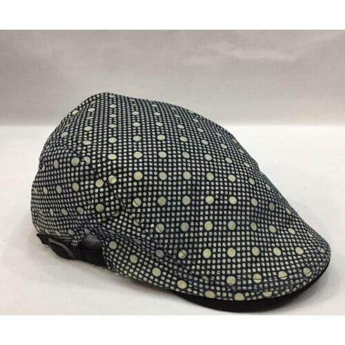 Peaked Cap Summer Men Women Korean Style Trend Polka Dot Buckle Casual Beret Fashion Forward Cap Newsboy Hat Detective Cap