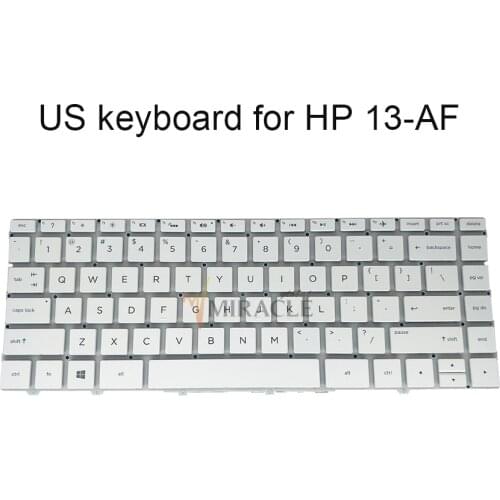 English laptop backlit keyboard for HP spectre 13-AF AF010CA US qwerty notebook Keyboards white original light SN7162BL1 7J1810