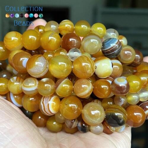 Natural Brown Agates Stone Spacer Round Bead For Jewelry Making 6-10 MM DIY Bracelets Accessories Wholesale 15"