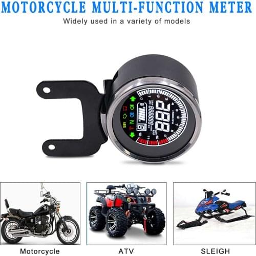 Multi Function Motorcycle Digital Speedometer Odometer Tachometer Oil Meter Modified With LED Indicator light Universal