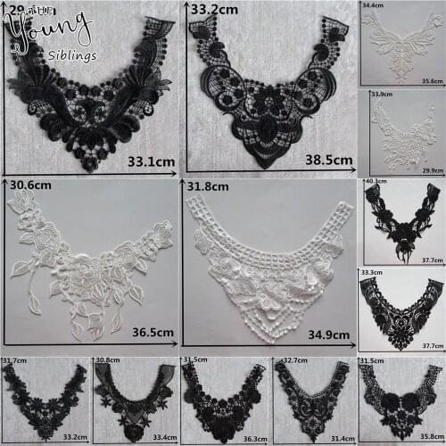 Fashion Style Lace Collar Embroidery Applique DIY Sewing Lace Neckline Lace Decorative Clothing Craft Accessories Scrapbooking