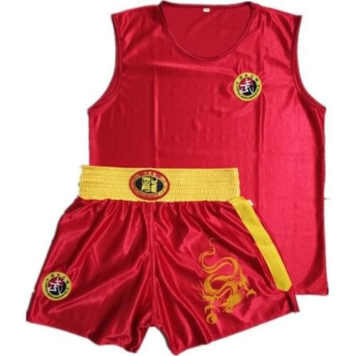 Men Women Kick Boxing Shirt Muay Thai Shorts for Boy Girl Performance Training Uniform Children MMA Clothes Kids Fight Wear Suit