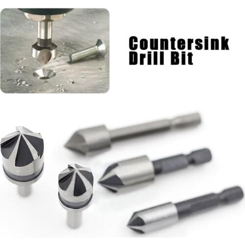 5 PCS Countersink Drill Bit Set Reamer Woodworking Chamfer Drill Counterbore Pliot Hole Cutter Screw Hole Drill