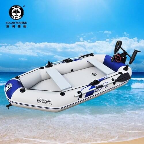 Solar Marine 2.6 M Three Person PVC Inflatable Boat Kayak Canoe Dinghy Water Sports with Accessories
