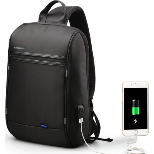 2019 New Nylon Crossbody Bag for Men USB Charging Chest Pack 13.3" Black Messenger Bags Male Anti-theft Short Trip Chest Bag