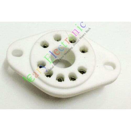 Wholesale and retail 20pc 9pin ceramic tube sockets audio accessories DIY for RS1003 F3A amplifier free shipping