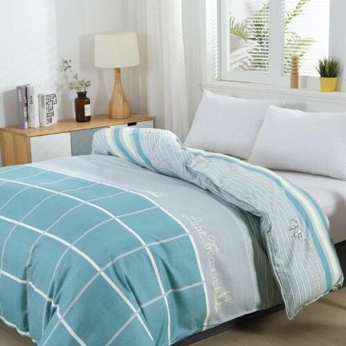 Yaapeet 1pc Plaid Duvet Cover Soft Stripes Bed Protection Floral Pattern Warm Quilt Cover Solstice Dot Duvet Bedding Cover