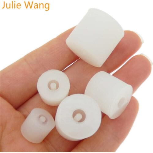Julie Wang 5PCS 8-16mm Transparent Round Silicone Molds DIY Epoxy Beads Handmade Casting Mould Bead Jewelry Making Tool