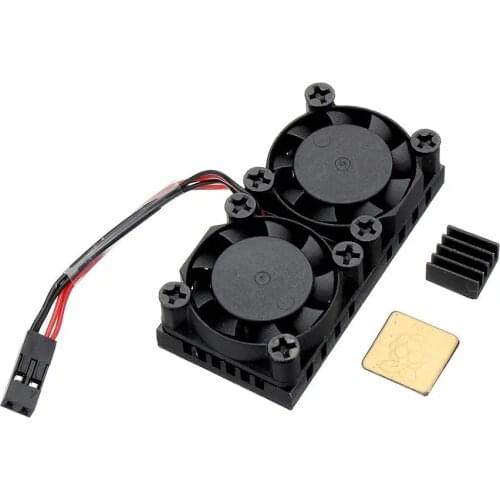 2021 New Dual Fan Heatsink Cooling Fan Kit Compatible with Raspberry Pi 3 Model B+ Dual Fan Met Heatsink Option