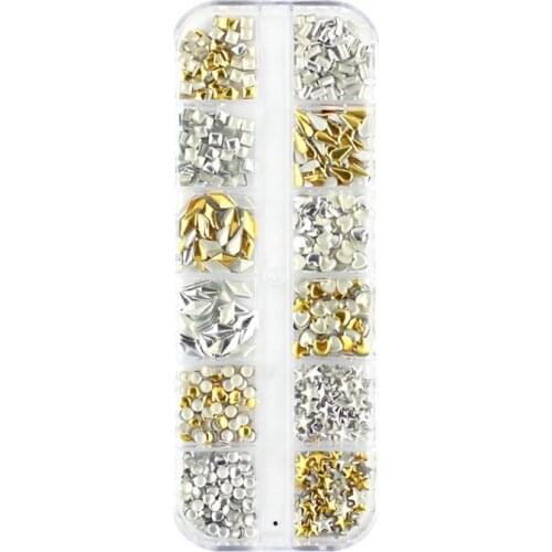 Nail Mixed Metal Nail Rivet Nail Jewelry Gold And Silver Mixed Nail Boxed