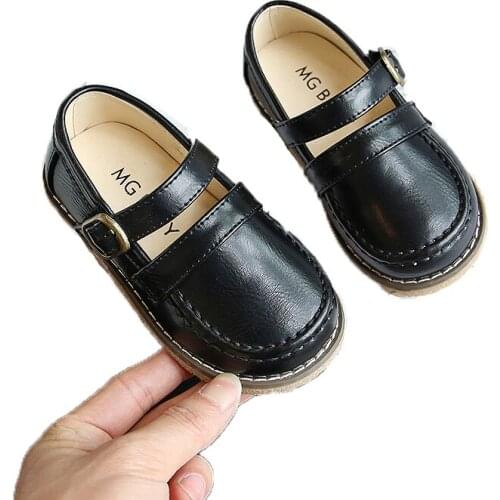 Children Shoes Leather Soft Anti-Match Anti-Slippery Solid Wearable Shoes for Kids Girls Boys Fashion Spring Autumn Size 21--30