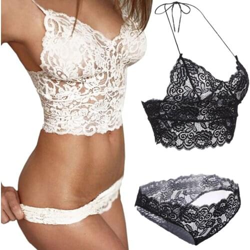 High Quality Panties & Bras Seamless Lace Transparent Sets Solid Color Underwear Women Lingerie Push Up Breast Sujetador Mujer