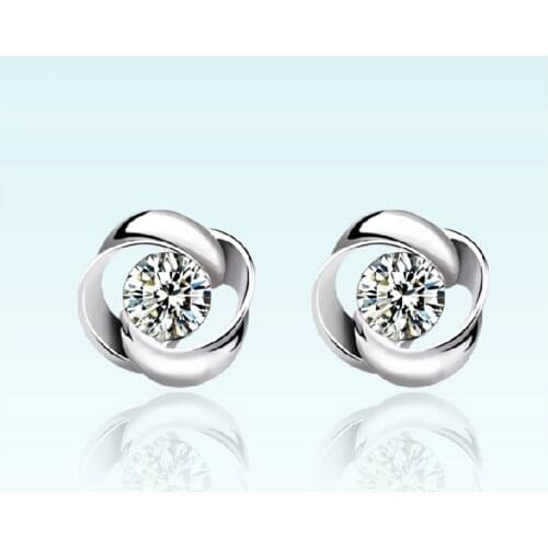 XIYANIKE 925 Sterling Silver Rotating Simple Retro Silver Earring For Women Girl Earring Sterling-silver-jewelry Brincos VES6396