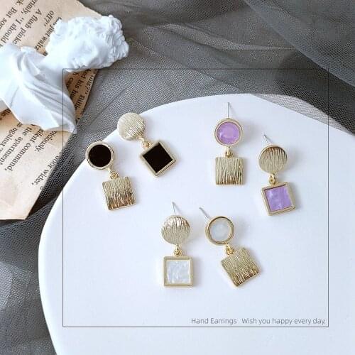 AB Style Temperament Earrings Stud Earrings Contracted Earrings Fashion Jewelry for Women