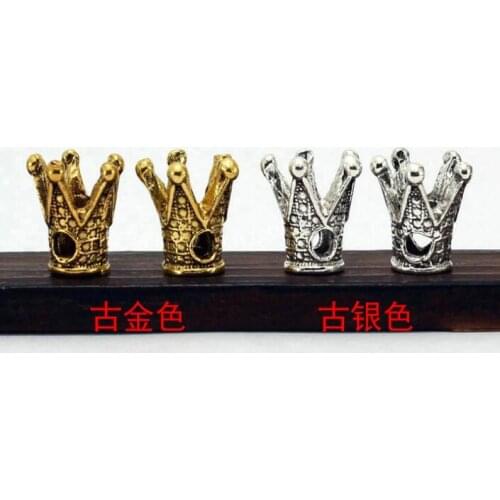 10pcs/lot Alloy The crown Bead Loose Beads Spacer Beads Needlework Beads For Jewelry Making hloe 4mm