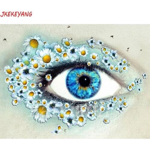 5D DIY square/round Diamond painting Beautiful eyes and flowers Cross Stitch Diamond Embroidery Pattern Rhinestone J1850