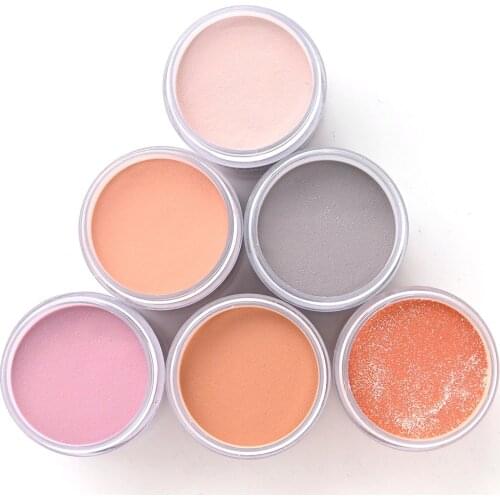 6 Bottles/Set 2 in 1 Nail Art Acrylic Powder Nude Brown Collection Supplies Mia Secret Dust Bulk Carving/Dipping Powder VB-91