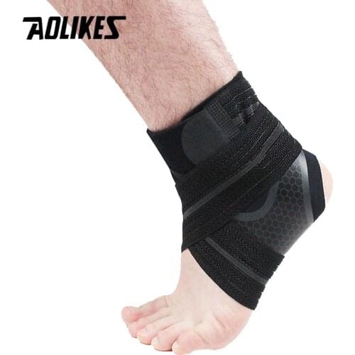 AOLIKES 1PCS Ankle Support Strap Basketball Football Professional Adjustable Ankle Sleeve Protection Ankle Brace Sport Safety