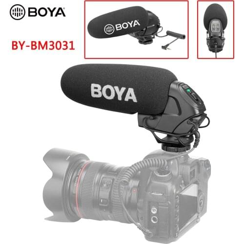 BOYA BY-BM3031 3.5mm On-Camera Microphone mic for Canon EOS Nikon DSLR Video Camera Camcorder Audio Recorders Microphone