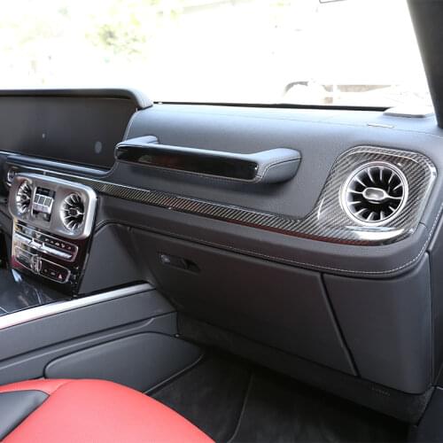Real Carbon Fiber Center Console Trim for Mercedes-Benz G-Class G500 G63 2019-2020 Air Outlet Trim Car Interior Accessories