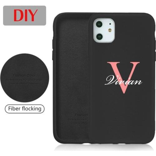 Custom Name for iPhone 12 Case DIY Letters 12 Pro 8 Plus SE 2020 Cover Soft Silicone For iPhone 11 Pro Funda X XS Max XR 6 7 10