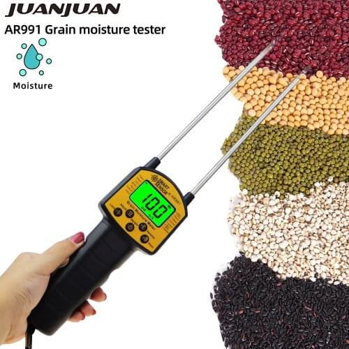 Digital Grain Moisture Meter AR991 Smart Sensor Use For Corn Wheat Rice Bean Peanut Moisture Humidity Tester 50% off