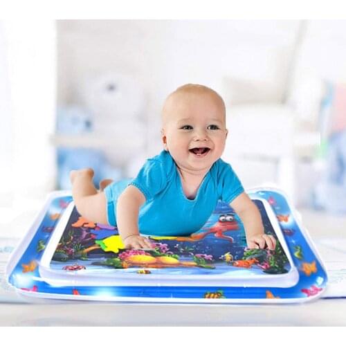 Baby Water Play Mat Tummy Time Toys For Newborns Playmat PVC Toddler Fun Activity Inflatbale Mat Infant Toys Seaworld Carpet