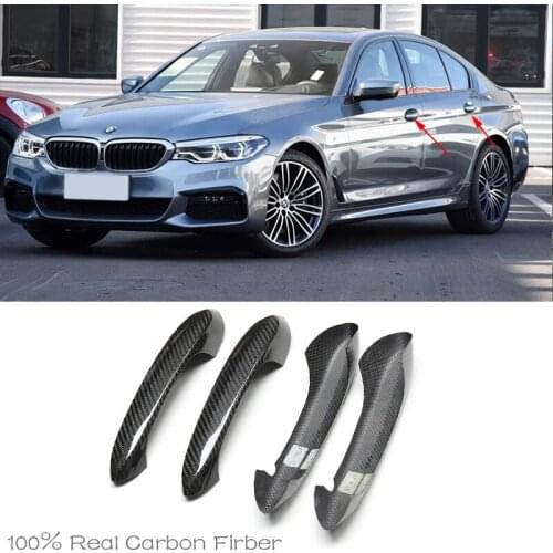 For BMW 5 series G30 G38 520d 530d M550d 530i 525i 2018 - 2020 High Quality Carbon Fiber Door Handle protection cover Trims Fits