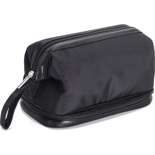 Double-deck Waterproof Cosmetic Bag Men Wash Shaving Travel Organizer Bag Necessaries Large Capacity Women Toilet Makeup Bag