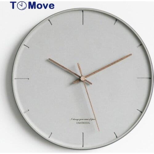 Nordic Minimalist Wall Clock 12 Inch Vintage Silent Retro Wall Clocks Battery Operated Non Ticking Easy to Read Decor for Home