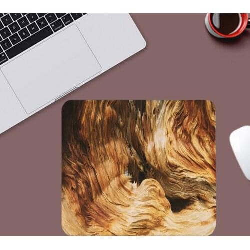 Mairuige Fashion Square Natural Striped Mouse Pad 20x18cm Keyboard Game PC Laptop Office Supplies