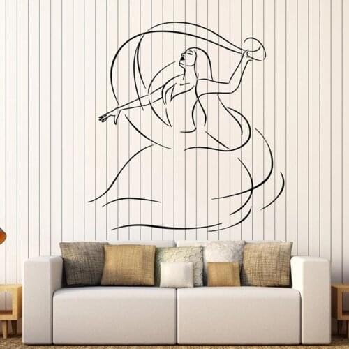 Wall Decal Beautiful Girl Dance Studio School Classroom Dancer Woman Interior Decor Vinyl Window Stickers Bedroom Mural C084