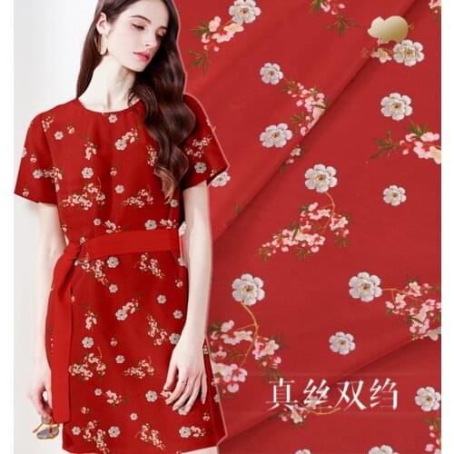 New 140cm wide 16mm silk crepe de Chine cloth printing spring and summer natural silk fabric silk cloth clothing dress