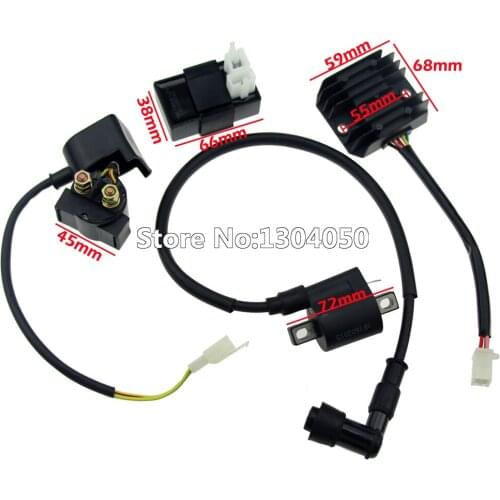 NEW Ignition Coil CDI Regulator Rectifier STATER RELAY Kit for 150cc 200cc 250cc Chinese ATV Quad