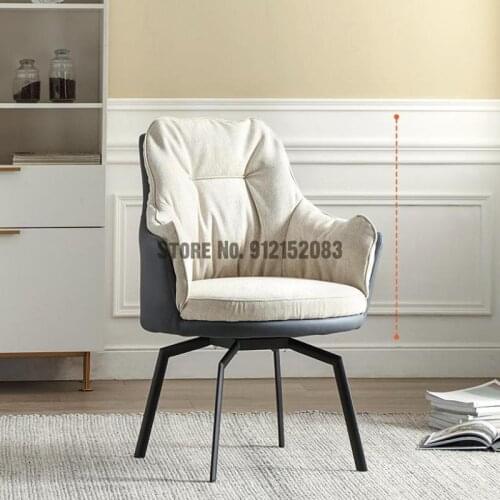 Warm Yan Single Sofa Chair Nordic Living Room Home Study Desk Chair Bedroom Makeup Chair Lazy Lounge Chair