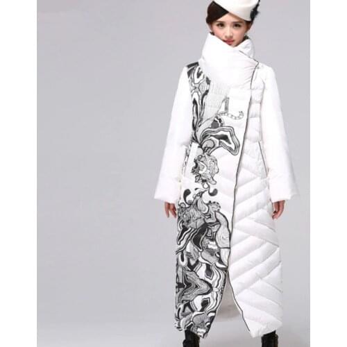 Loose Parka Plus Size 6XL Ukraine 2019 Thicker Puffer Jacket Women Tops White Duck Down Clothes X-Long Winter Coat Female GL002