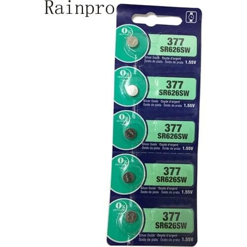 Rainpro 10PCS/LOT SR626SW /AG4/LR626/377 1.55V button battery Electronics for Watch
