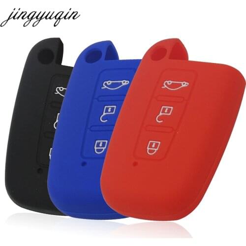 Jingyuqin Silicone Cover Smart Key Case for Hyundai Equus Genesis Veloster for KIA Sportage Forte Optima Soul Azera Sorento