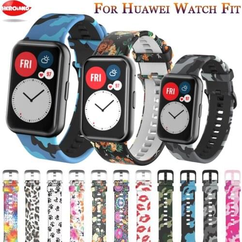 Watchband Strap For HUAWEI WATCH FIT Soft Silicone Wrist Strap Band Replacement Bracelet Wristband Sports Woman Man Soft Correa
