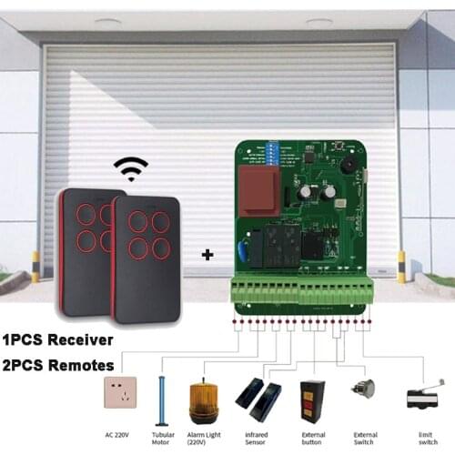 AC200V-250V 433Mhz Universal Wireless Remote Control Switch Relay Module Receiver For Garage Door Gate Motor