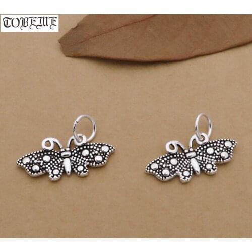 100% 925 Silver Butterfly Charm DIY Bracelet Charm Small Butterfly Pendant DIY Jewelry Charm