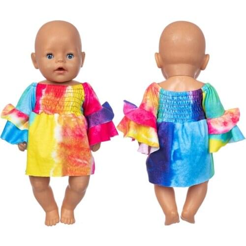2021 New Fashionable dress Doll Clothes Fit For 18inch/43cm born baby Doll clothes reborn Doll Accessories