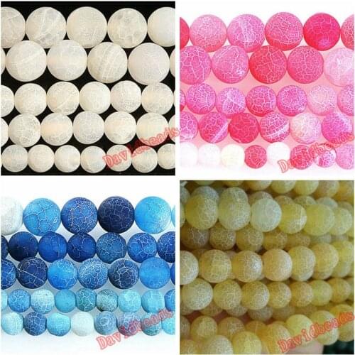 Free Shipping Nature Frost Stone Dream Fire Dragon Veins Agat Beads 6 8 10 12MM Pick Size For Jewelry Making