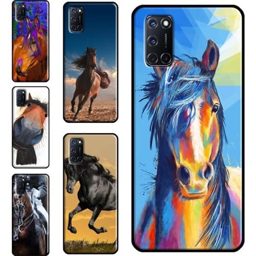 Beautiful Horse Case For OPPO Find X3 Pro F5 A1K A3S A5S A15 A52 A72 A83 A91 A93 A5 A9 A31 A53 2020 Cover